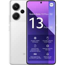 XIAOMI Redmi Note 13 Pro+ (512 GB, Moonlight White, 6.67", 200 MP, 5G)