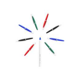 BIC Stylo à bille Cristal Up Classic (Bleu, Noir, Vert, Rouge)