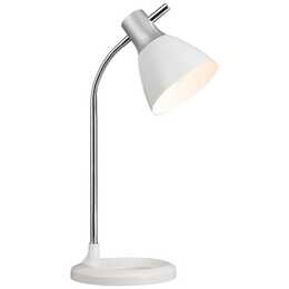 BRILLIANT Tischleuchte Jan (Silber, Weiss)