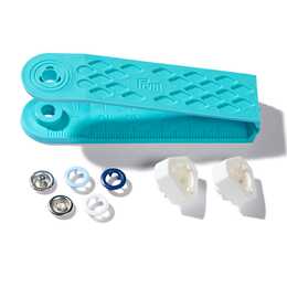 PRYM GROUP Druckknöpfe Jersey (Blau, Weiss, Metall, 21 Stück)
