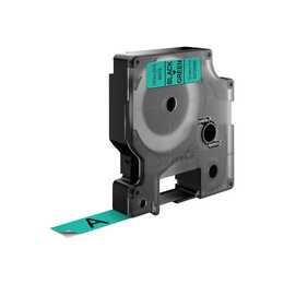 DYMO S0720590 Nastro delle scritture (Nero / Verde, 12 mm)