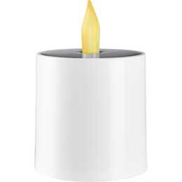 STAR TRADING Saul LED-Stumpenkerze (7.3 cm, Weiss)