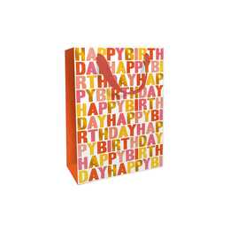BRAUN + COMPANY Sachet cadeau Birthday (Rouge, Texte et lettres)