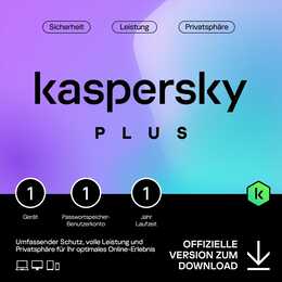 KASPERSKY LAB Plus (Jahreslizenz, 1x, 12 Monate, Mehrsprachig)