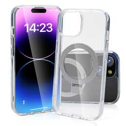 NEVOX Backcover MagSafe StyleShell SHOCKFlex (iPhone 15 Plus, Transparent)