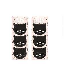 PARTYDECO Geschenktüte (6 Stk, Pink, Rosa, Katze)