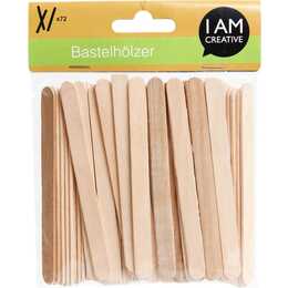 I AM CREATIVE Eisstiele (Beige, Holz, 72 Stück)