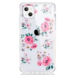 EG Backcover (iPhone 14 Plus, Blumen, Transparent)