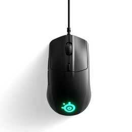 STEELSERIES Rival 3 Maus (Kabel, Gaming, Schwarz)