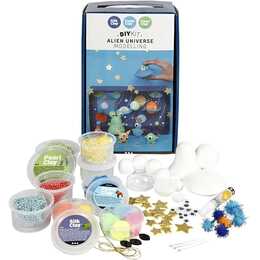 CREATIV COMPANY Pasta per modellare Foam & Silk Clay Set Alien (Multicolore)