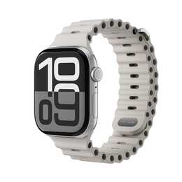 VONMÄHLEN Wave 2 Bracelet (Apple Watch Ultra / Series 7 / Series 2 / Series 5 / Series 8 / Ultra 2 / Series 1 / Series 9 / Series 3 / Series 6 / Series 4, Beige, One size)