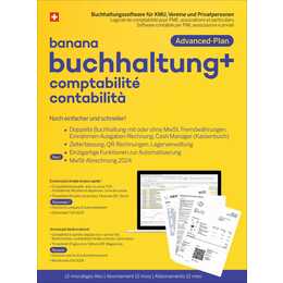 BANANA Banana Plus - Advanced-Plan (Licence annuelle, 1x, 12 Mois, Allemand, Italien, Anglais, Français)