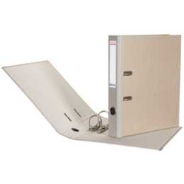 BIELLA Ordner (A4, 4 cm, Grau, Beige)