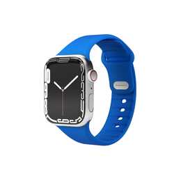 VONMÄHLEN Classic Band 2 Armband (Apple Watch 45 mm / 42 mm / 49 mm / 44 mm, Blau)