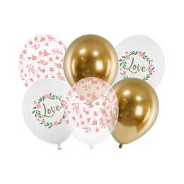 PARTYDECO Ballon (30 cm, 6 Stück)