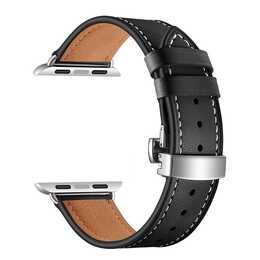 EG Armband (Apple Watch 45 mm, Schwarz, Silber, One size)