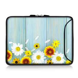 EG Pochette (12", Fleurs, Bleu)