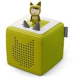TONIES Lettore audio per bambini Toniebox Starterset Grün Kreativ-Tonie (DE)