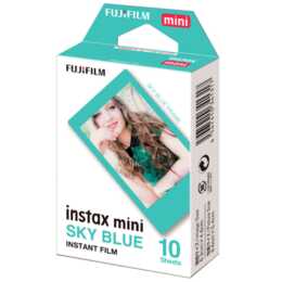 FUJIFILM Sky Blue Sofortbildfilm (10 x 10 Shots, Instax Mini)