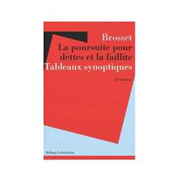 La poursuite pour dettes et la faillite