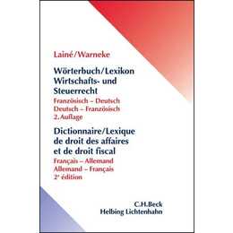 Wörterbuch / Lexikon Wirtschafts- und Steuerrecht