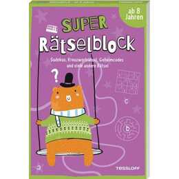 Super Rätselblock ab 8 Jahren.Sudokus, Kreuzwörträtsel, Geheimcodes und viele andere Rätsel