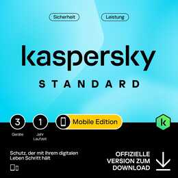 KASPERSKY LAB Standard Mobile-Edition (Jahreslizenz, 3x, 12 Monate, Mehrsprachig)