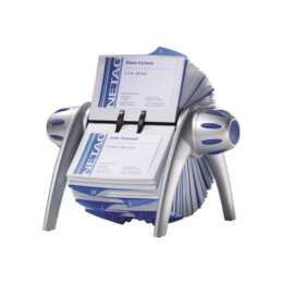 DURABLE Rolodex de cartes de visite (Argent, Bleu)