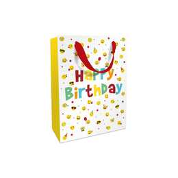BRAUN + COMPANY Sachet cadeau (Jaune, Blanc, Smiley)