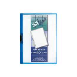 BÜROLINE Cartellina con clip Clip (Transparente, Blu, A4, 1 pezzo)