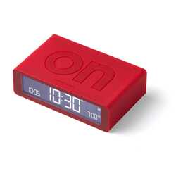 LEXON Klassischer Wecker Flip Mini (Rot)