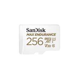 SANDISK MicroSDXC UHS-I Max Endurance (Video Class 30, UHS-I Class 3, Class 10, 256 GB, 100 MB/s)