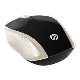 HP 200 Maus (Kabellos, Universal, Office, Gold, Schwarz)