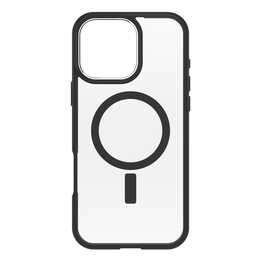 OTTERBOX Backcover MagSafe React (iPhone 16 Pro Max, Transparent, Schwarz)