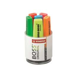 STABILO Textmarker Boss (Pink, Gelb, Orange, Grün, Blau, Rot, 6 Stück)