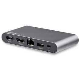 STARTECH.COM Dockingstation (2 x DisplayPort, USB 2.0, USB 3.0 Typ-A, RJ-45 (LAN))