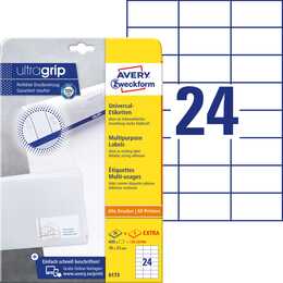 AVERY ZWECKFORM Druckeretikettenbogen (37 x 70 mm)