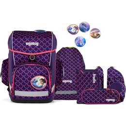 ERGOBAG Schulranzen Set Cubo Light PerlentauchBär (19 l, Pink, Pearl)