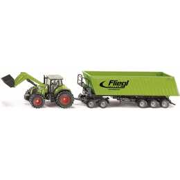SIKU Claas Traktor mit Frontlader, Dolly und Muldenkipper (1:50)