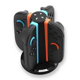 READY2GAMING 4-in-1 Nintendo Switch 2 Joy-Con Controller Ladestation (Nintendo Switch 2, Schwarz)
