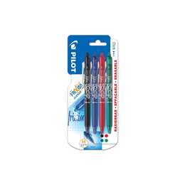 PILOT PEN Tintenroller FriXion Clicker (Violett, Grün, Schwarz, Rot)