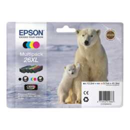 EPSON C13T26364010 (Gelb, Schwarz, Magenta, Cyan, Multipack)