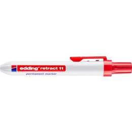 EDDING Permanent Marker Retract 11 (Rot, 1 Stück)