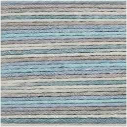 RICO DESIGN Lana Baby Cotton Soft Print DK (50 g, Grigio, Blu, Turchese)