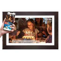DENVER Digital Wi-Fi Photoframe PFF-1543DW (MicroSD, 15.6", Dunkelbraun)