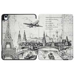 EG coque pour iPad Air 10.9" (2022) 5e génération - noir - lieux touristiques