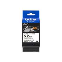 BROTHER HSe-211E Nastro delle scritture (Nero / Bianco, 5.2 mm)