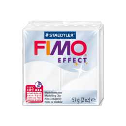 FIMO Modelliermasse Effect (57 g, Transparent, Weiss)
