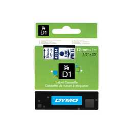 DYMO D1-S0720540 Ruban d'écriture (Bleu / Blanc, 12 mm)