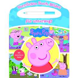 Peppa Pig - Verrückte Such-Bilder für unterwegs - Wimmelbuch - Pappbilderbuch mit Stift und abwischbaren Seiten ab 3 Jahren - Peppa Wutz